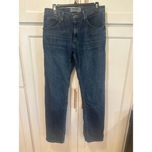 Wrangler Authentics Mens Jeans Regular Fit Straight Leg Blue Denim 31x34